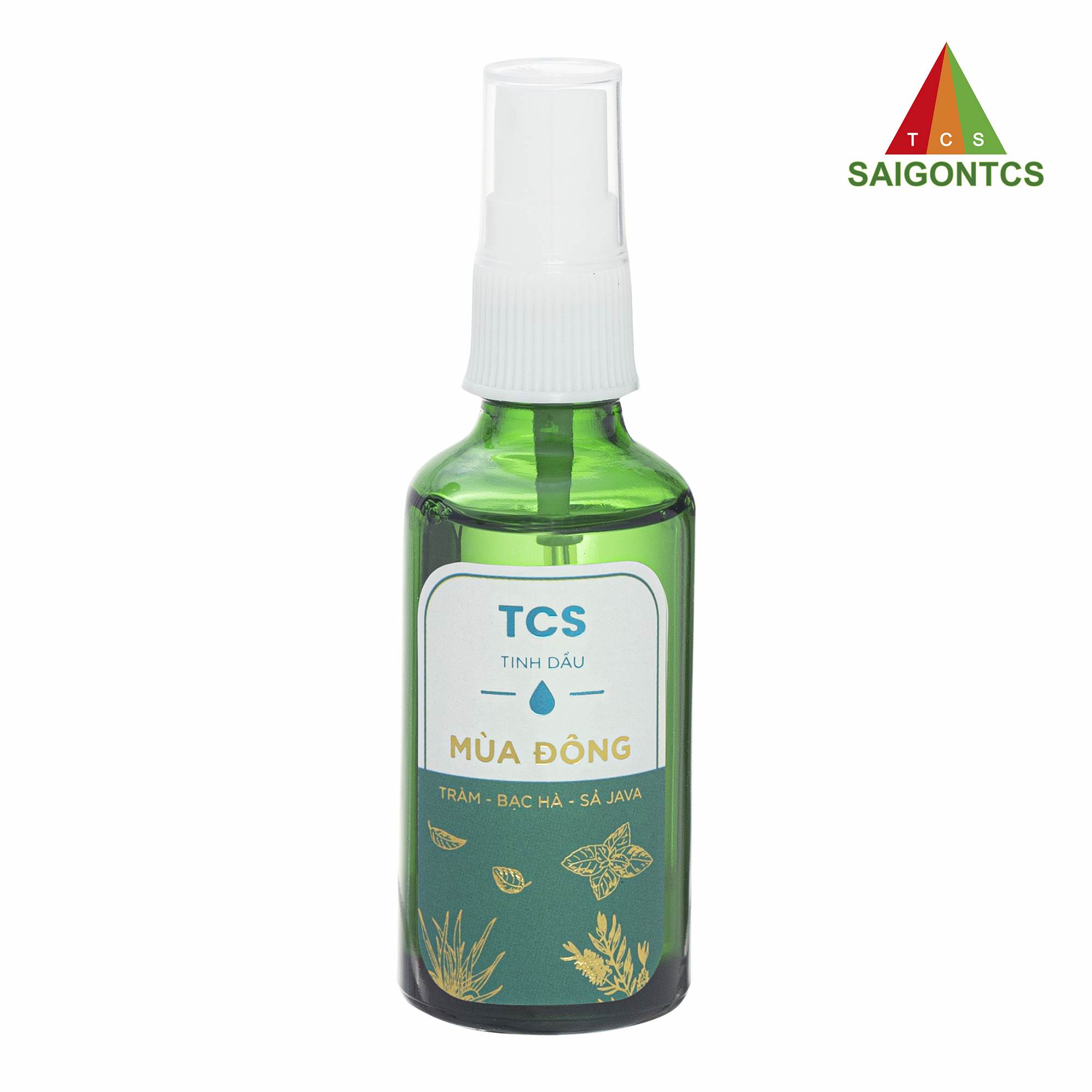 TINH DẦU THIÊN NHIÊN MÙA ĐÔNG - Chai 50ml - Tràm, Bạc Hà và Sả Java - Sài Gòn TCS- NGĂN NGỪA VIÊM MŨI, VIÊM MŨI DỊ ỨNG - Đuổi muỗi thơm phòng