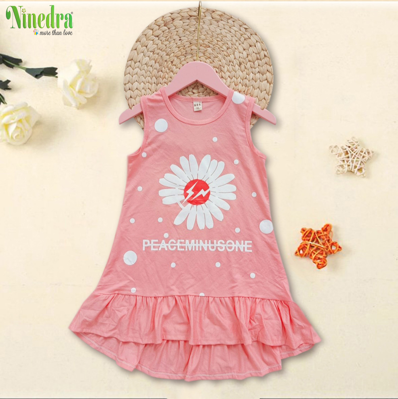 [HCM 💝 Freeship] Đầm đũi đuôi cá hoa cúc xinh xắn size đại (5 - 10Tuổi) - Ninedra