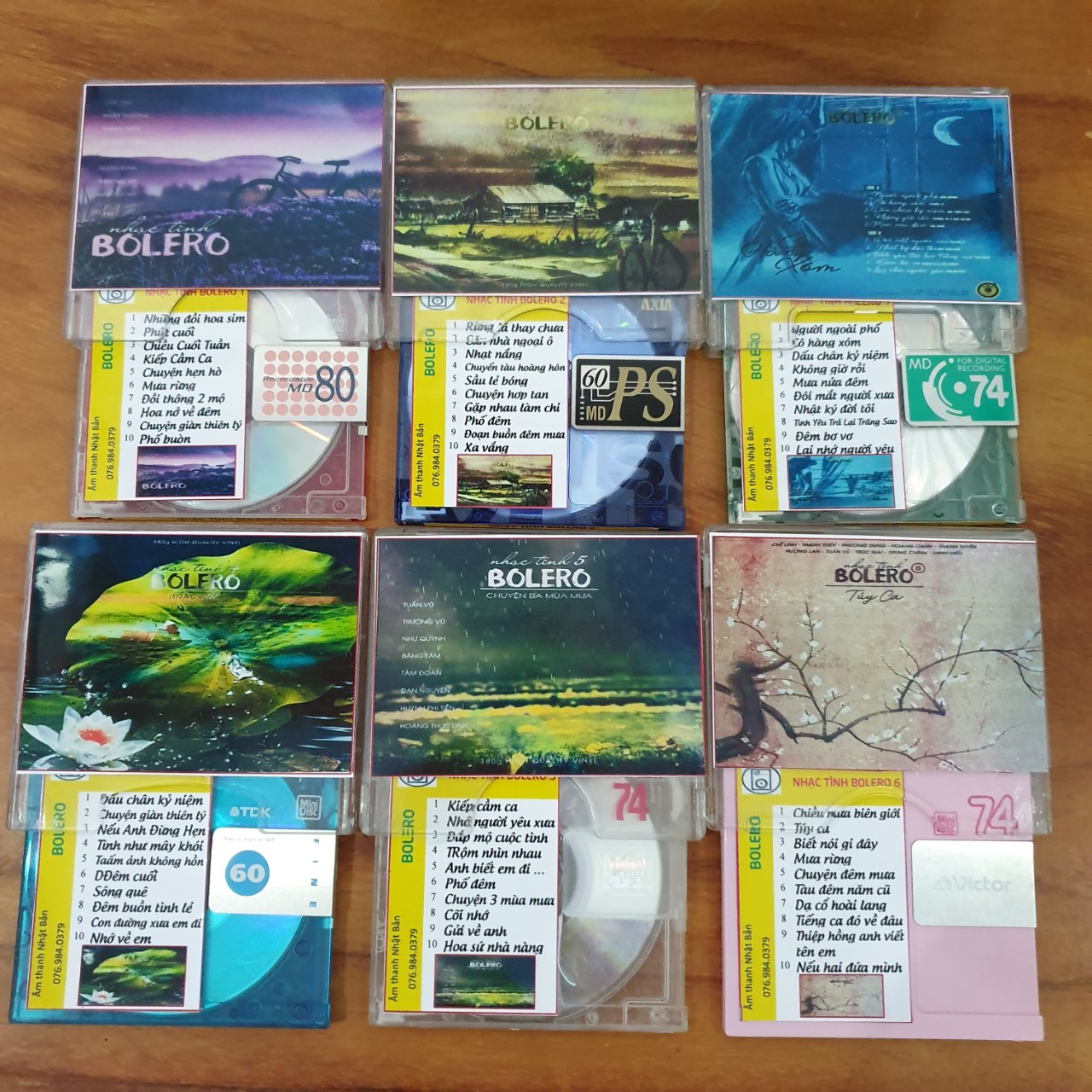 [MDCD] Bộ 6 Đĩa MD Bolero tuyển chọn