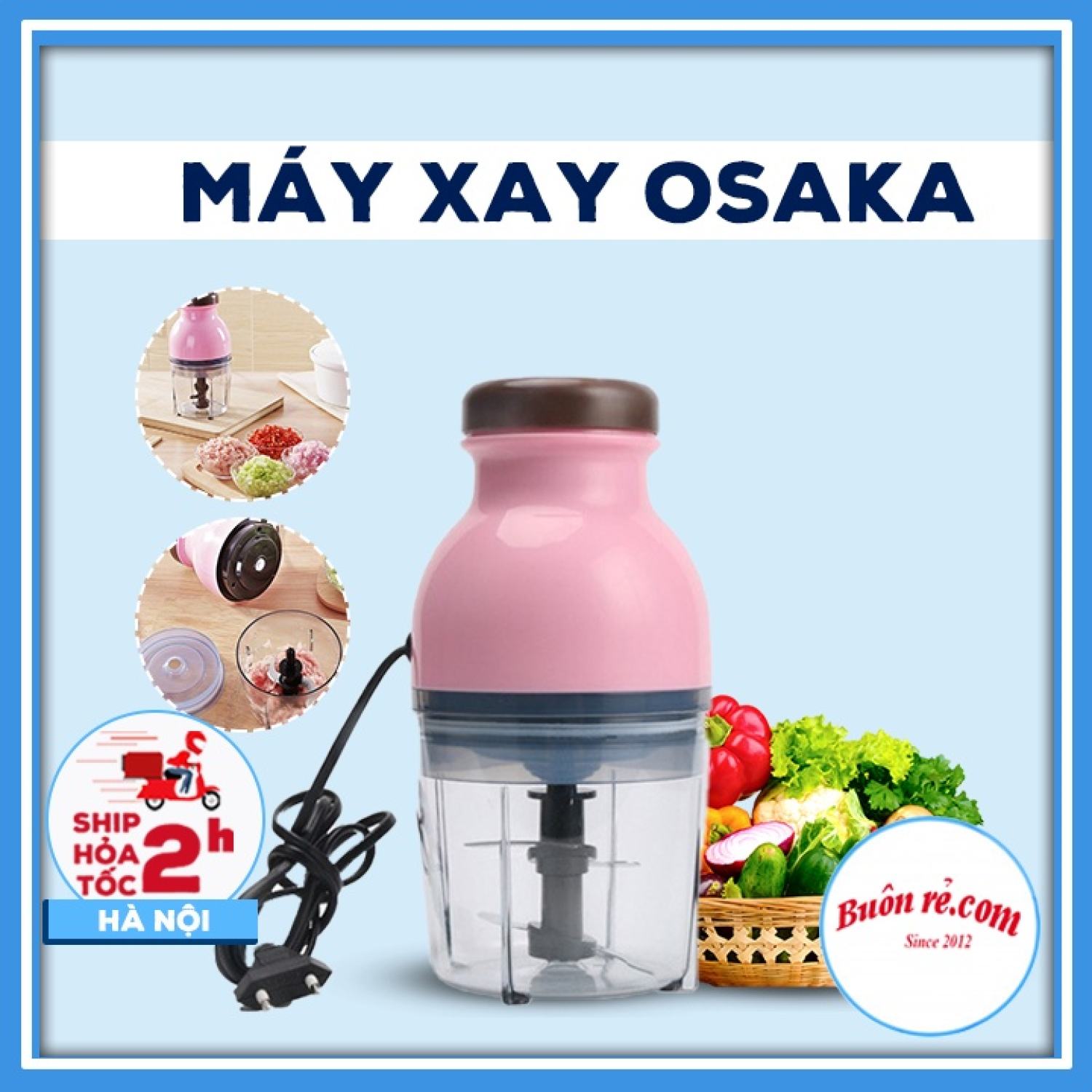 MÁY XAY OSAKA "NỒI ĐỒNG CỐI ĐÁ" nhhất HIỆN NAY nắp dẹt br00417