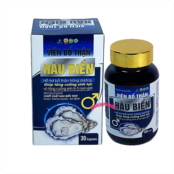 Viên Bổ Thận Hàu Biển - Giúp Bổ Thận, Tráng Dương, Tăng Cường SInh Lý Mạnh Hơn, Bền Bỉ Hơn, Giảm Đau Lưng, Mỏi Gối- Hộp 30 viên