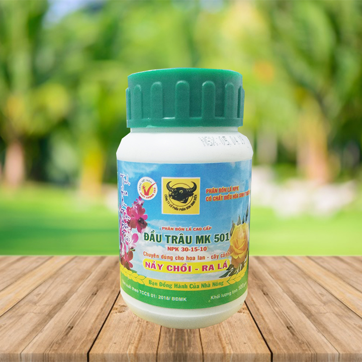 Hủ phân bón đầu trâu npk 501 chuyên hoa kiểng - 100gr - sthg