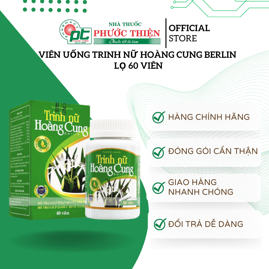 Viên uống Trinh Nữ Hoàng Cung Berlin lọ 60 viên - phuocthienpharmacy