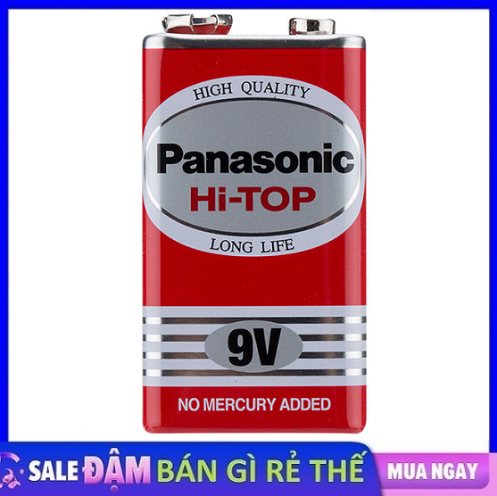 [HCM]Pin 9V Panasonic Chính Hãng 6F22DT/1S Heavy Duty