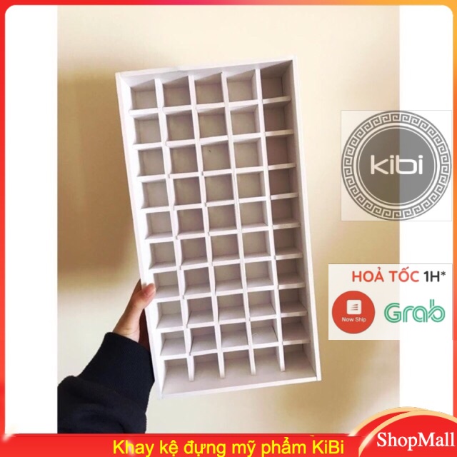 Khay đựng son 50 ô màu trắng gọn đẹp