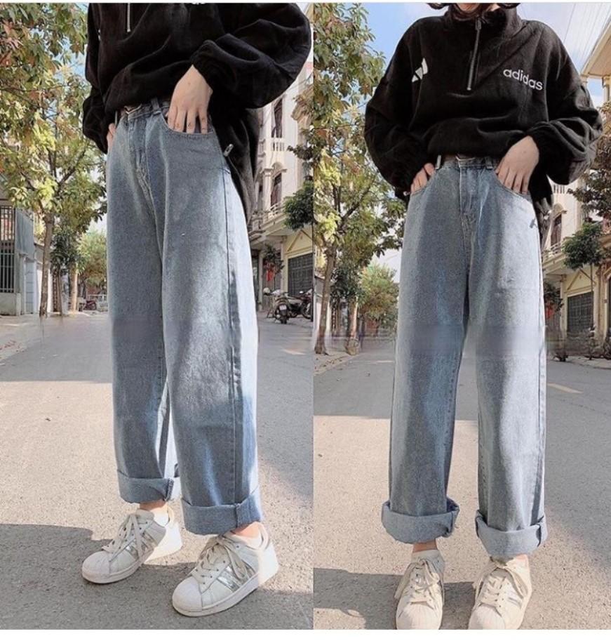 [ ĐẲNG CẤP HOT!!! ] QUẦN JEAN ỐNG RỘNG DÀI NỮ CAO CẤP HADI MÀU NHẠT CỰC CÁ TÍNH CỰC HOT-NL12309