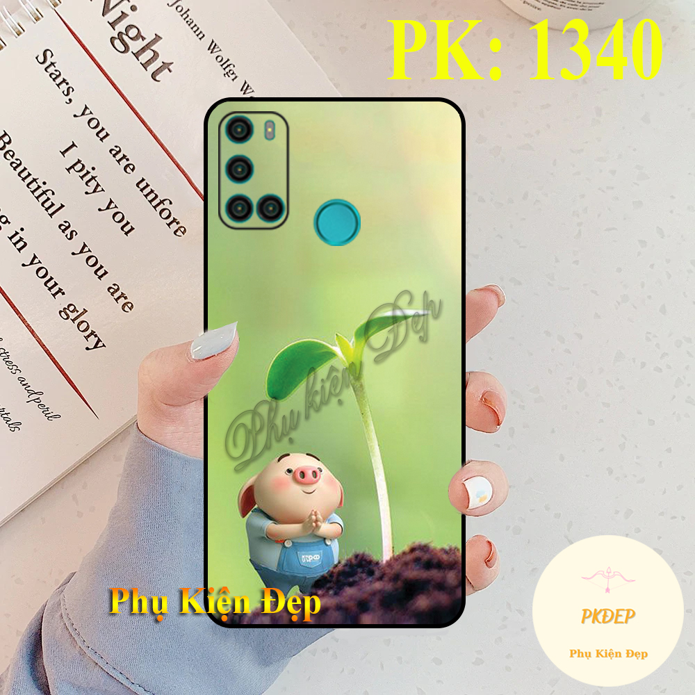 [HCM]Ốp lưng Vsmart Joy 4 dẻo đen in hình Chú heo Hồng siêu đáng yêu siêu đẹp