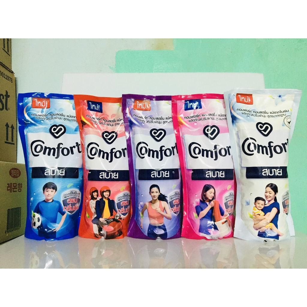 Combo 5 bịch nước xả vải com fort thái lan bịch 580ml