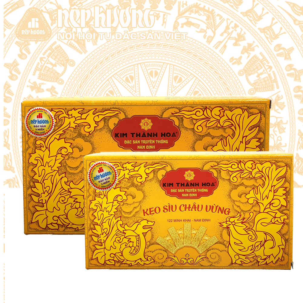 Kẹo sìu châu vừng - Kim Thành Hoa - Hộp 170g - Đặc sản Nam Định