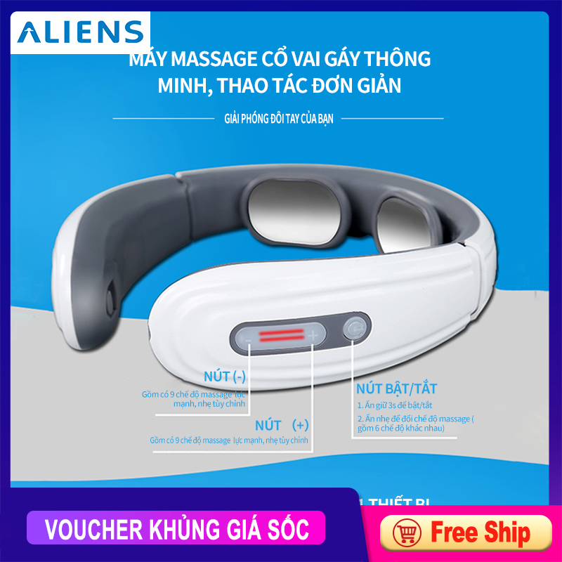 Máy Mát Xa Cổ Vai Gáy Bằng Xung Điện Từ, Thiết Bị Cầm Tay Tiện Dụng Cho Cá Nhân Và Gia Đình