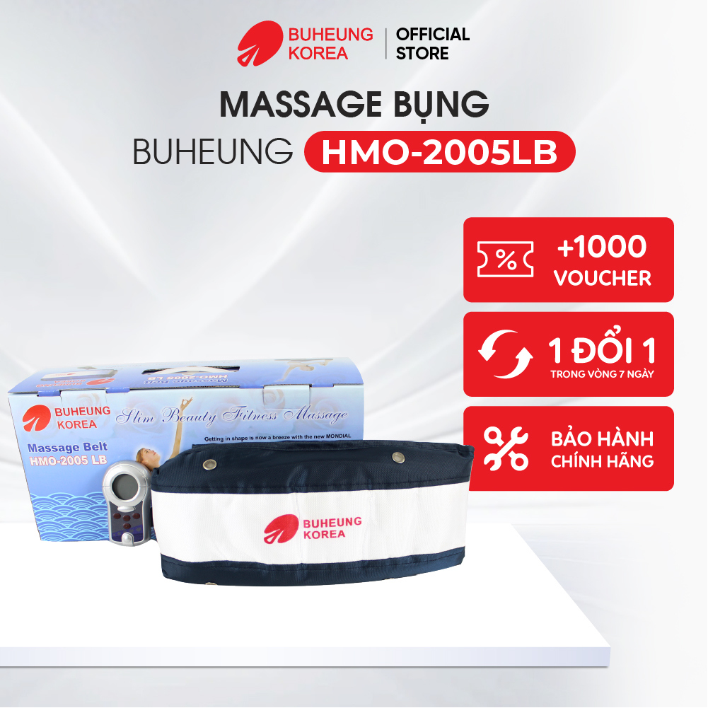 Massage bụng nhiệt hồng ngoại Buheung HMO-2005LB, độ rung 6000 vòng/phút, bảo hành chính hãng 12 tháng