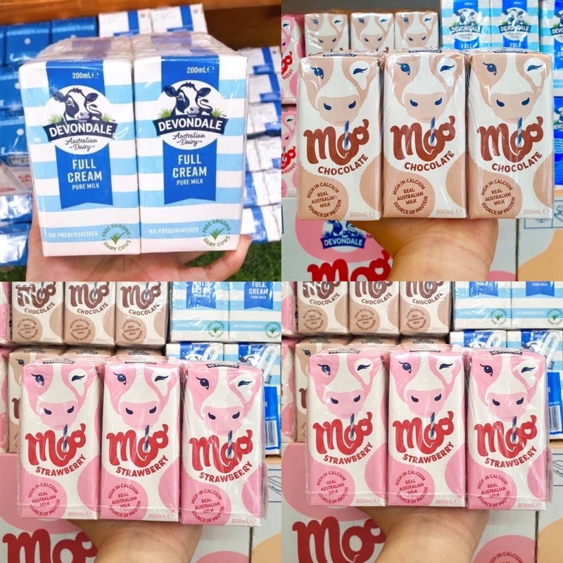 Sữa tươi nguyên kem Devondale hộp 200ml date 2022