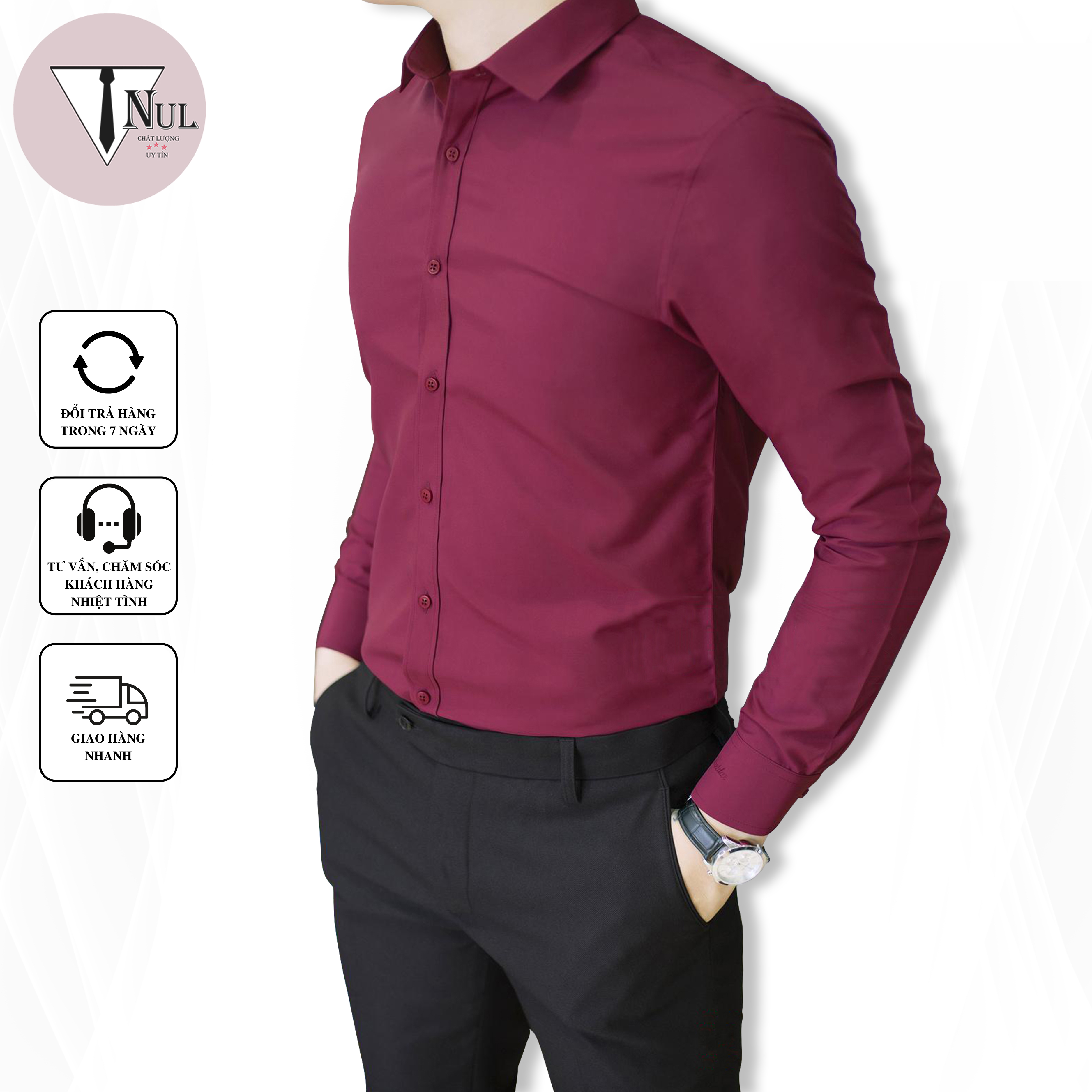 Áo sơ mi nam, áo sơ mi nam công sở cao cấp, chất liệu lụa mềm mịn, dáng slimfit trẻ trung, phong cách thời trang Hàn Quốc