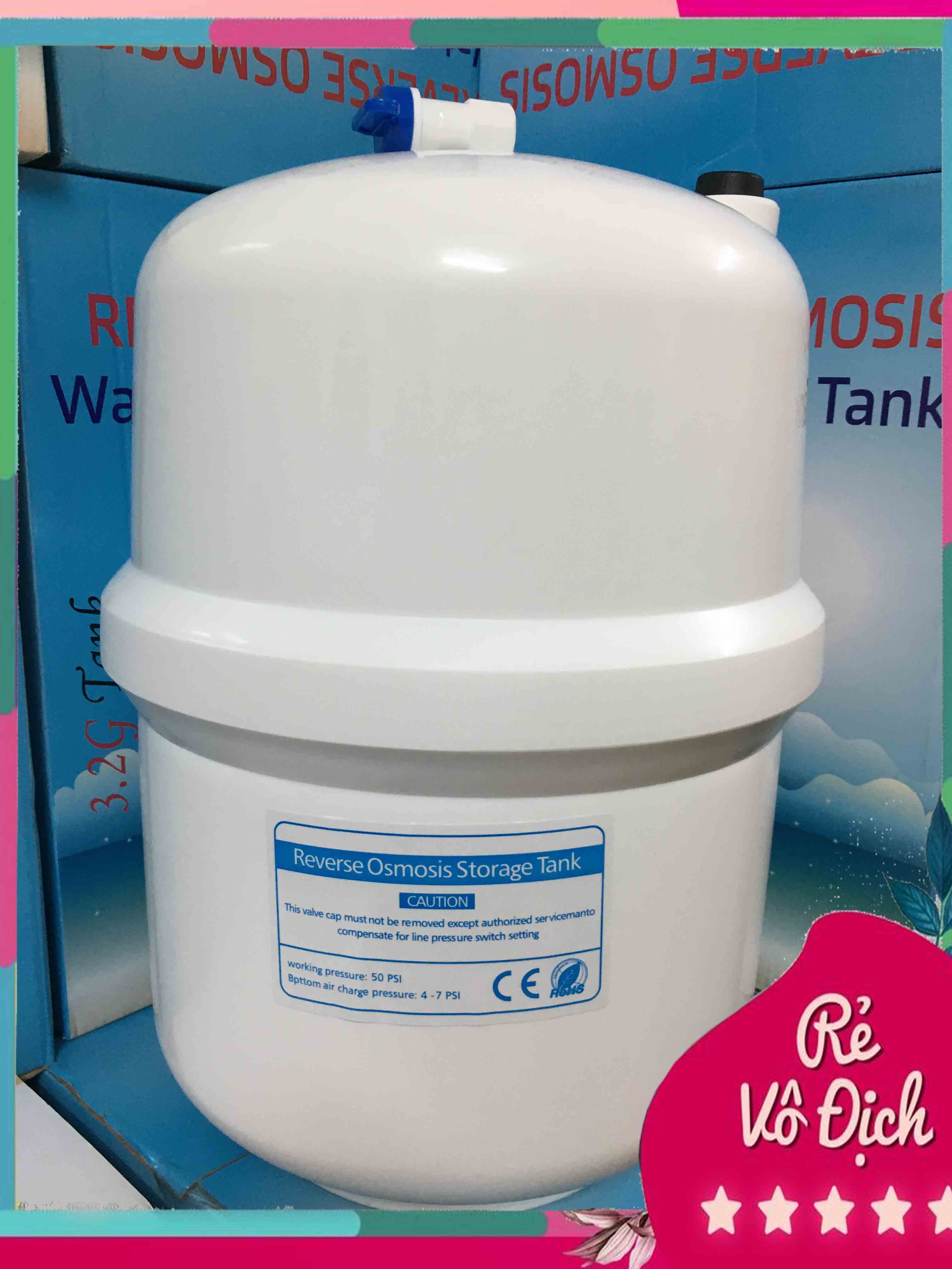 Bình áp nhựa chứa nước 3.2g - dùng cho máy lọc nước ro 0333597888