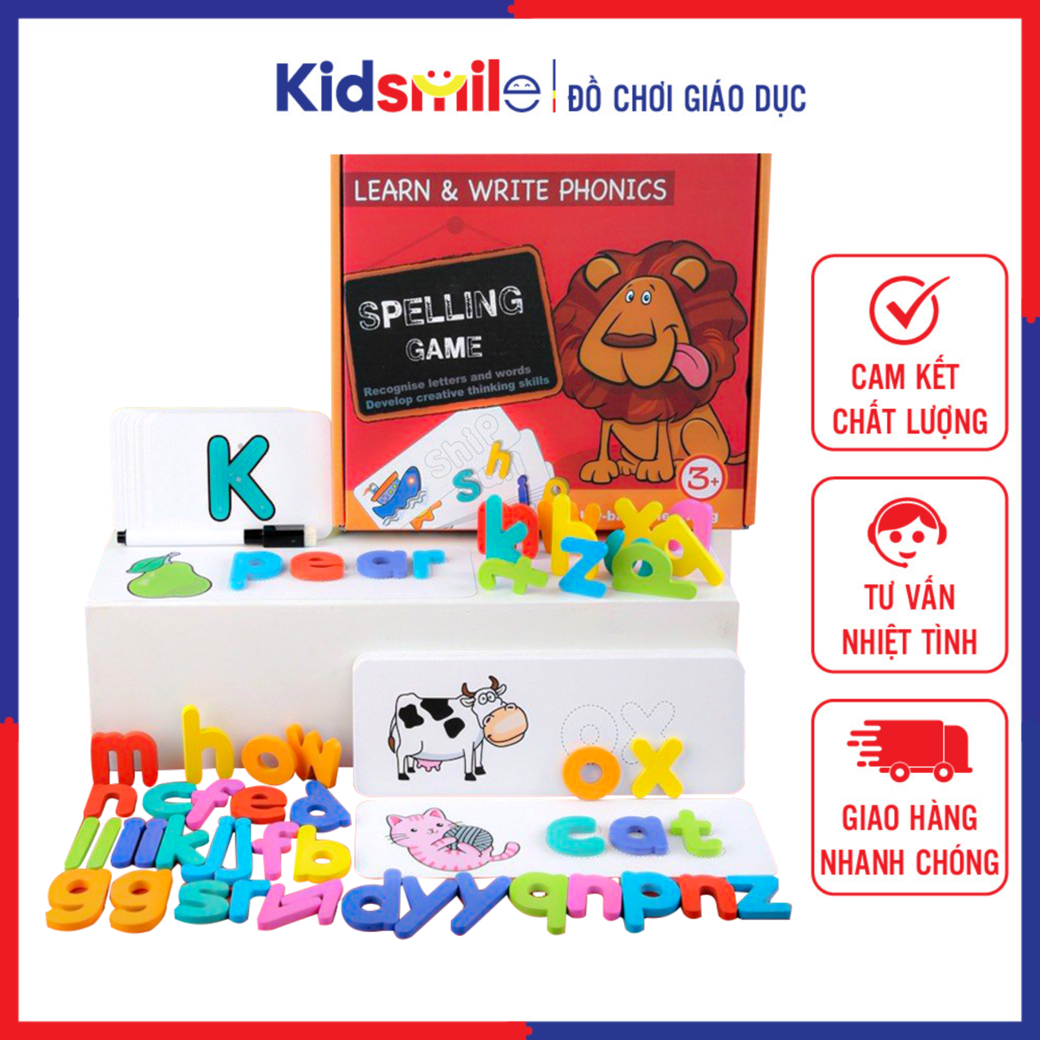 Đồ chơi trẻ em bộ học cụ 105 chi tiết chữ cái và từ vựng Tiếng Anh giúp trẻ từ 3 tuổi trở lên học tốt từ vựng