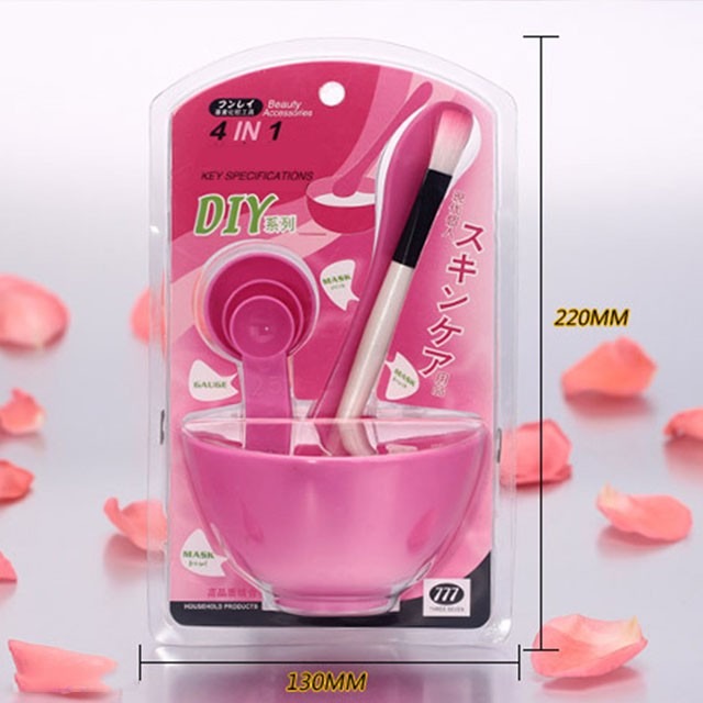 Bộ dụng cụ trộn đắt mặt nạ 4in1 giao màu - kd0358