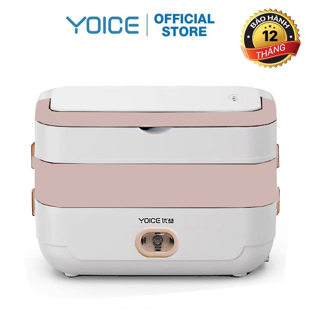 Hộp cơm giữ nhiệt,hộp cơm đa năng, hộp cơm điện thông minh YOICE, 3 tầng, khay inox [ HÀNG CHÍNH HÃNG - BẢO HÀNH 12 THÁNG]