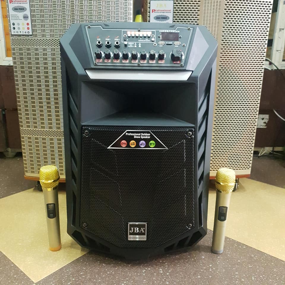 Loa kéo MATANDA 164-12, HYL 290B, HYL 366, JBA T12, JBA 301, HUYD 1288, FUHO 277  loa karaoke di động thùng gỗ bass loa 3 tấc công suất đỉnh 400W, kèm 2 micro không dây