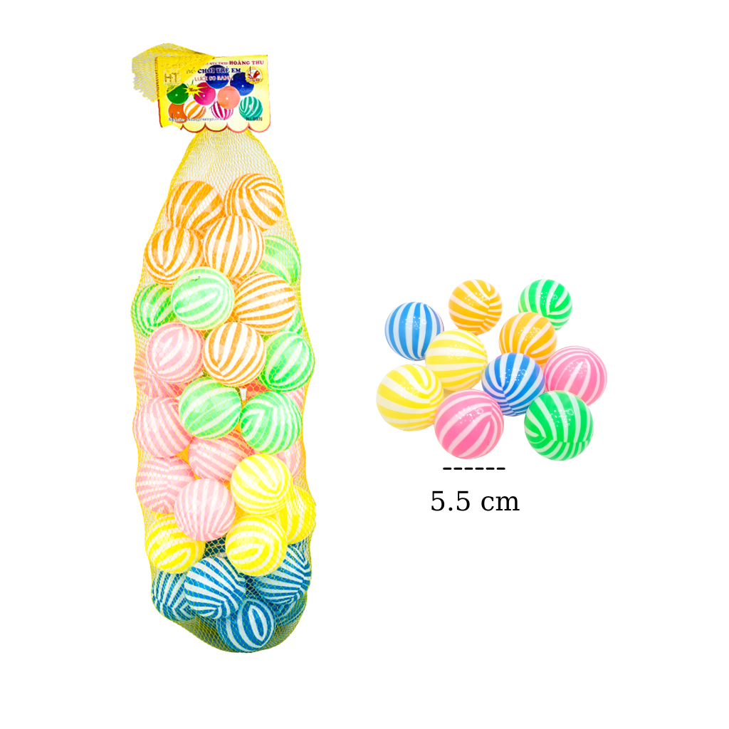 bóng nhà banh cho bé 50 banh sọc nhỏ HT9040