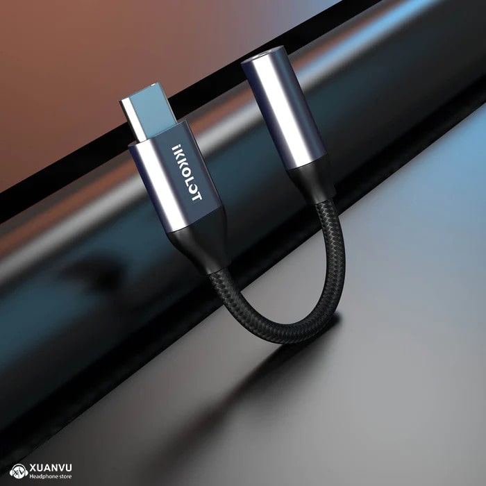 Cáp USB-C to 3.5mm IKKO LOT, Tích hợp chip DAC tiên tiến, hỗ trợ đầu ra âm thanh độ phân giải cao lên đến 24bit/96kHz lossless ,Chất liệu sản phẩm: vỏ đầu nối hợp kim nhôm + cáp bện nylon, Lõi dây: đồng tráng men