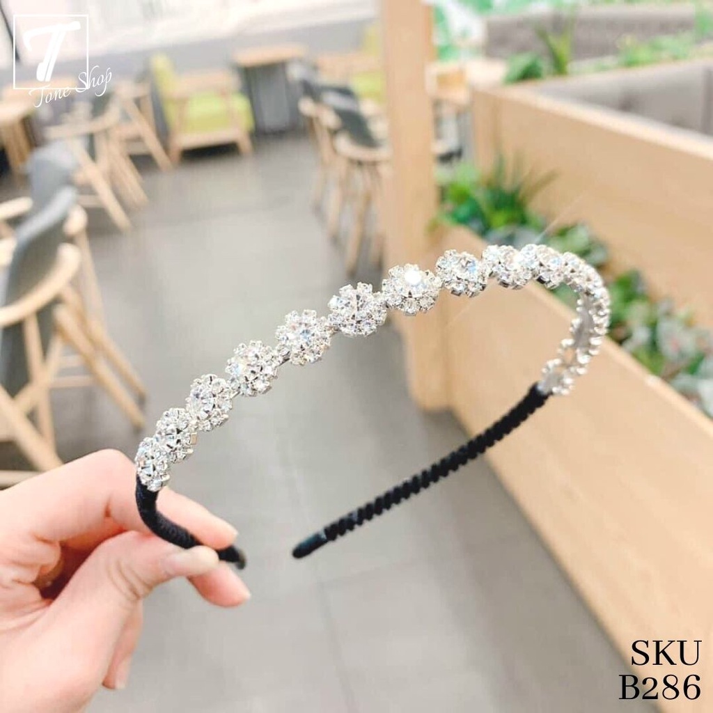 Băng đô cài tóc gọng nhỏ có nơ thương hiệu Tone Shop - B286