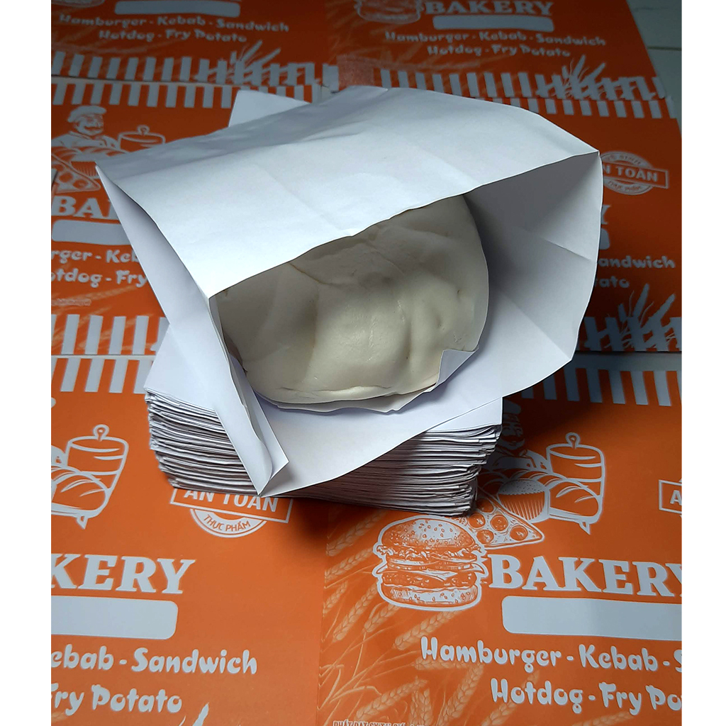 Túi giấy đựng bánh bao, hamburger, gà rán 100 cái