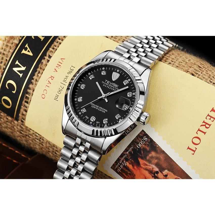 Đồng hồ nam cơ thời trang Tevise DHR629 máy cơ Automatic dây thép không gỉ bền bỉ