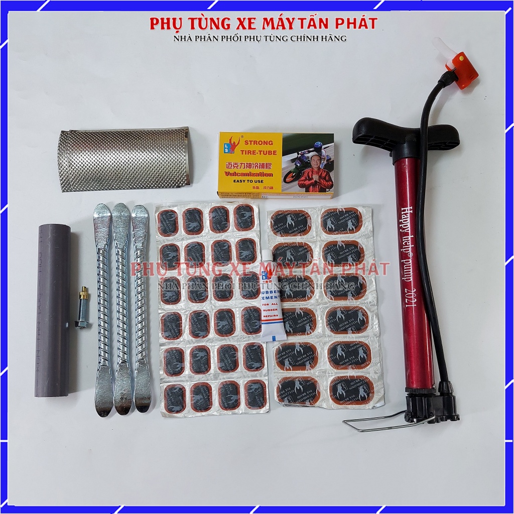 Bộ vá ruột - săm xe máy xe đạp 6 món 2 miếng bào