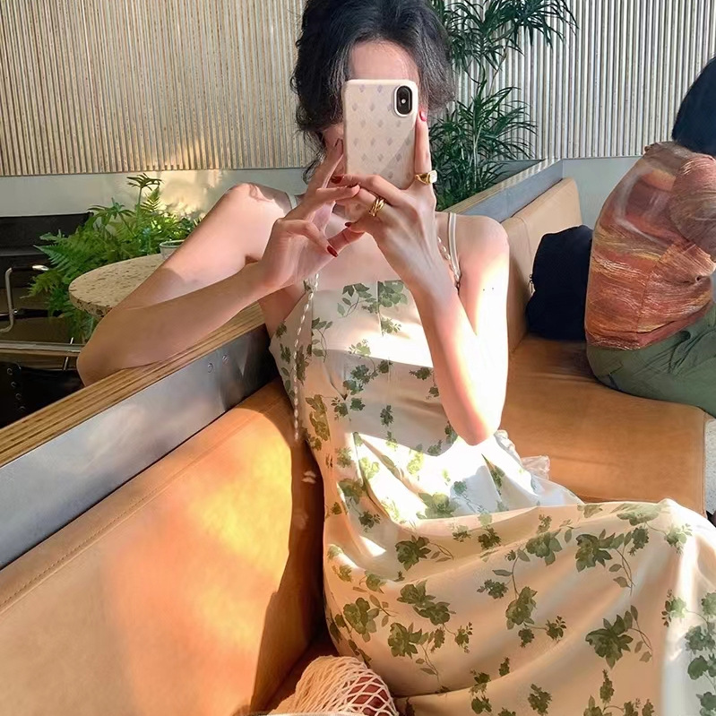 Đầm thon nữ mùa hè váy hoa
