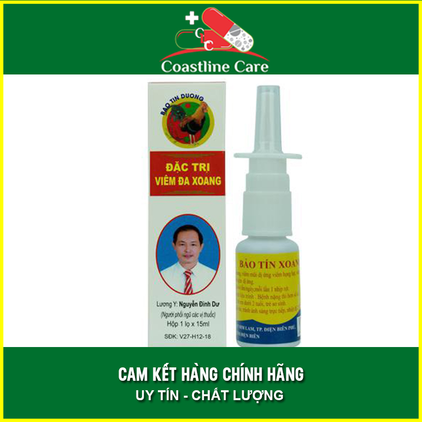 Xịt Mũi Bảo Tín Xoang Chai 15ml - Hỗ trợ viêm xoang - Coastlinecare Pharmacy