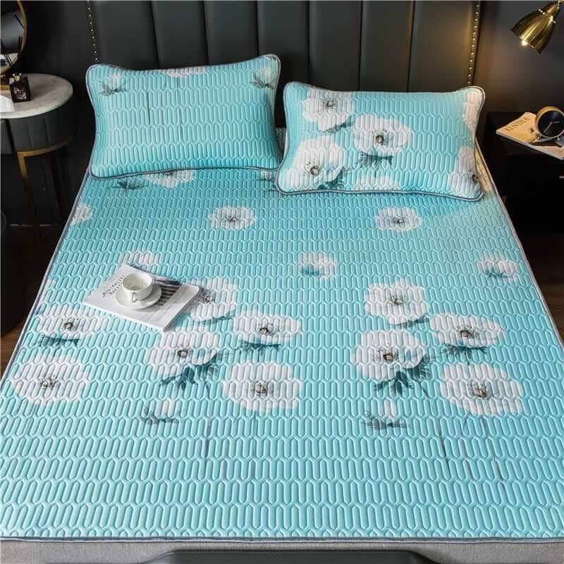 chiếu điều hòa cao su non 5D 1m6x2m hoa sen