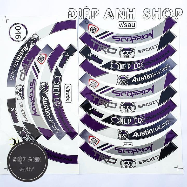 Tem vành bản to ONE PIECE   - Tem dán vành