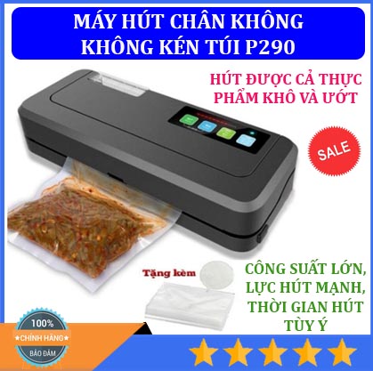 Máy hút chân không loại lớn, Máy hút chân không không kén túi P290B màu ĐEN, Máy đóng gói chân không mini, TOP Máy hút chân không bán chạy  - Chất lượng tuyệt hảo - Giảm giá sốc, bảo hành uy tín 1 đổi 1 - More2love.