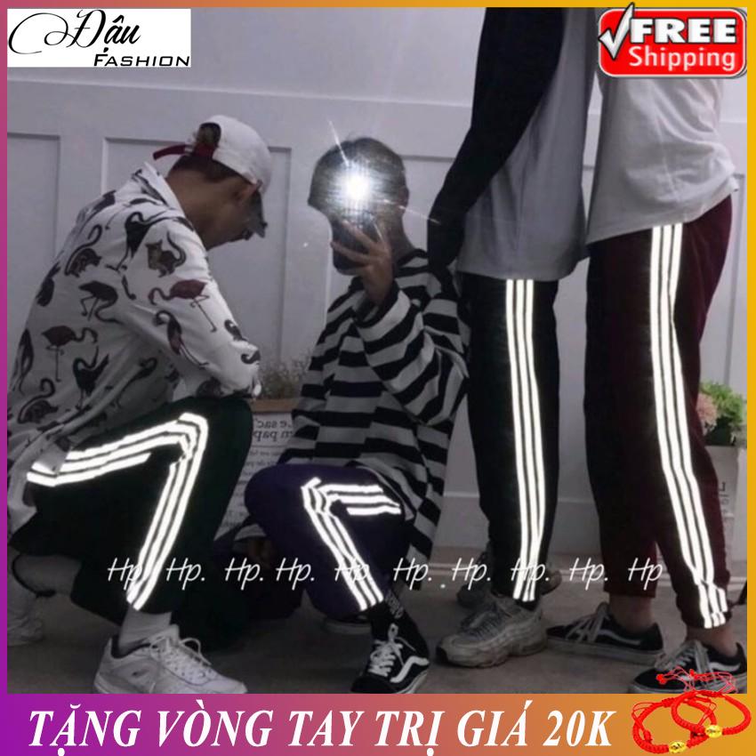 Quần phản quang 3 sọc Áo kiểu nữ, áo thun nam nữ, quần khaki, quần nữ, quần jean, áo thun tay dài, quần jean ống rộng