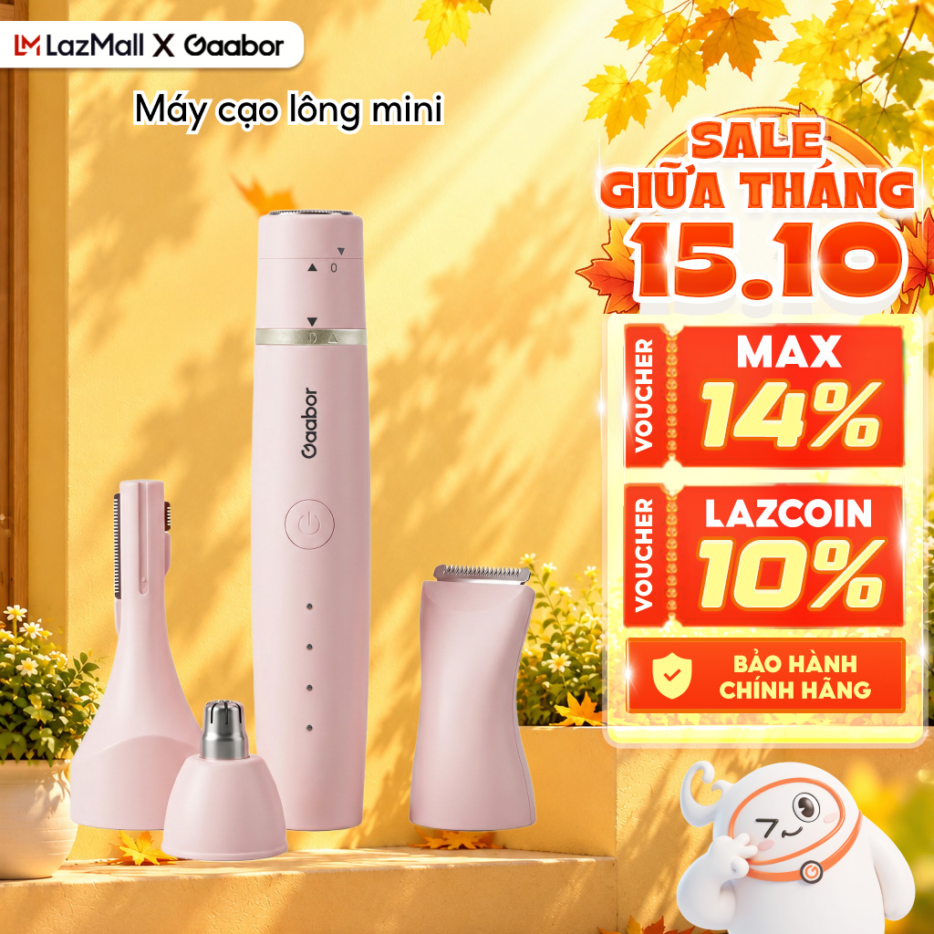 Gaabor Er-T03A Multifunctional Hair Trimmer for Nose, Eyebrows, and Body Hair, Waterproof Ipx7, High Quality - Genuine Warranty