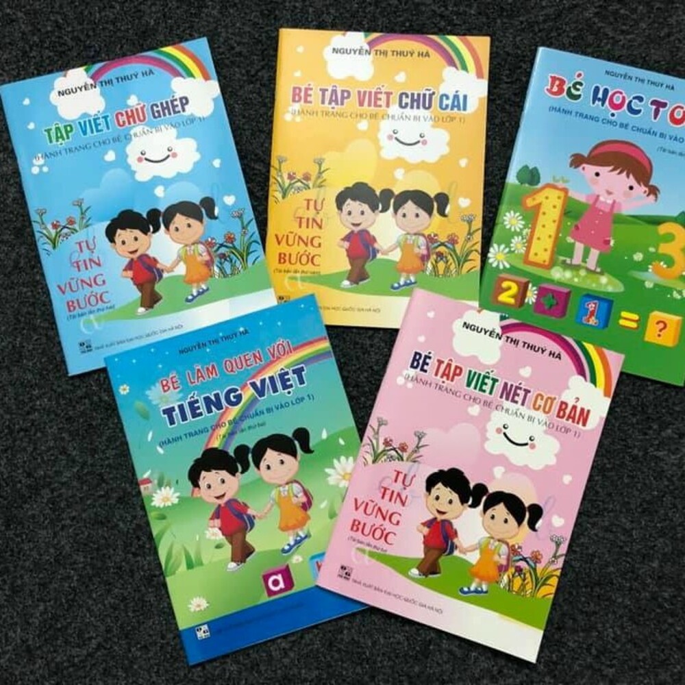 Bộ 5 vở tập viết cho bé học hè - hành trang cho bé vào lớp 1 nguyễn thị thuý hà