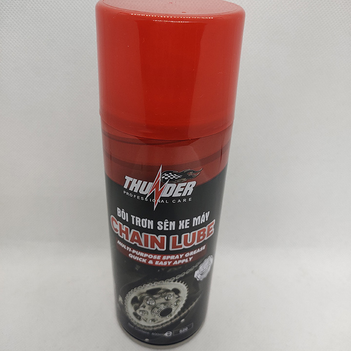 Chai xịt bôi trơn sên xe mô tô, xe máy hiệu thunder 400ml
