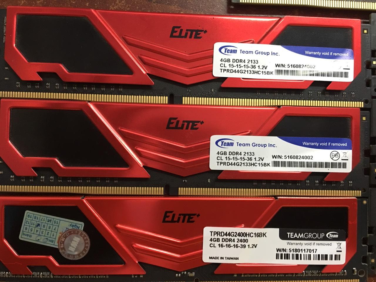 Ram team elite ddr4 4g buss 2133