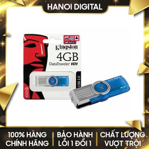 USB Kingston DT101 vỏ nhựa 64Gb 32Gb 16Gb 8Gb 4Gb 2Gb - USB 2.0 chống nước Bảo hành 5 năm