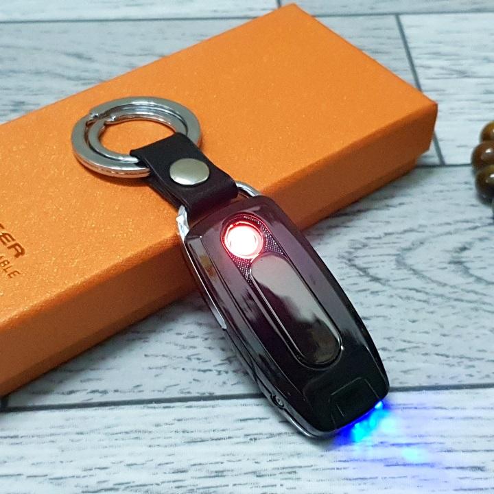 Bật lửa điện hồng ngoại lighter đa chức năng kiêm móc khóa và đèn pin cực đẹp