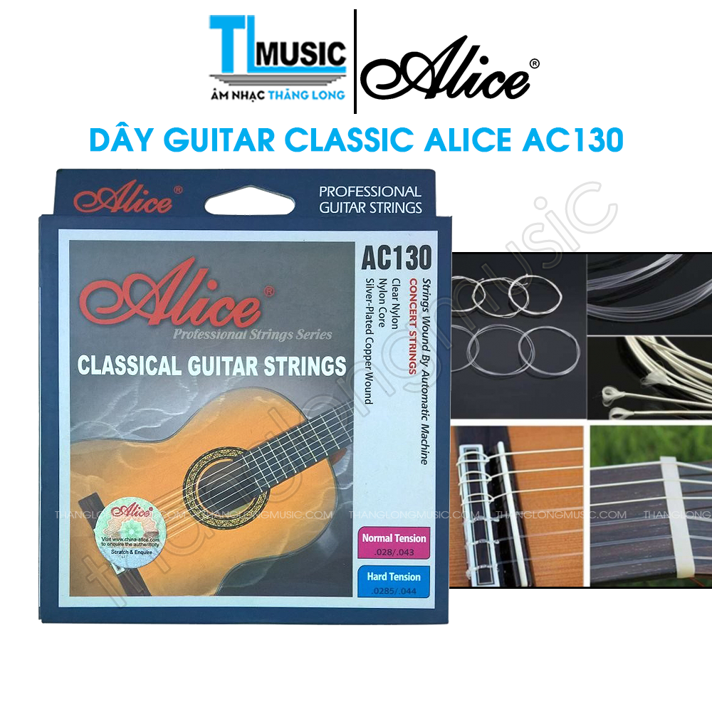 Chính hãng alice ac130 - bộ 6 dây đàn guitar classic giá rẻ - thăng long music