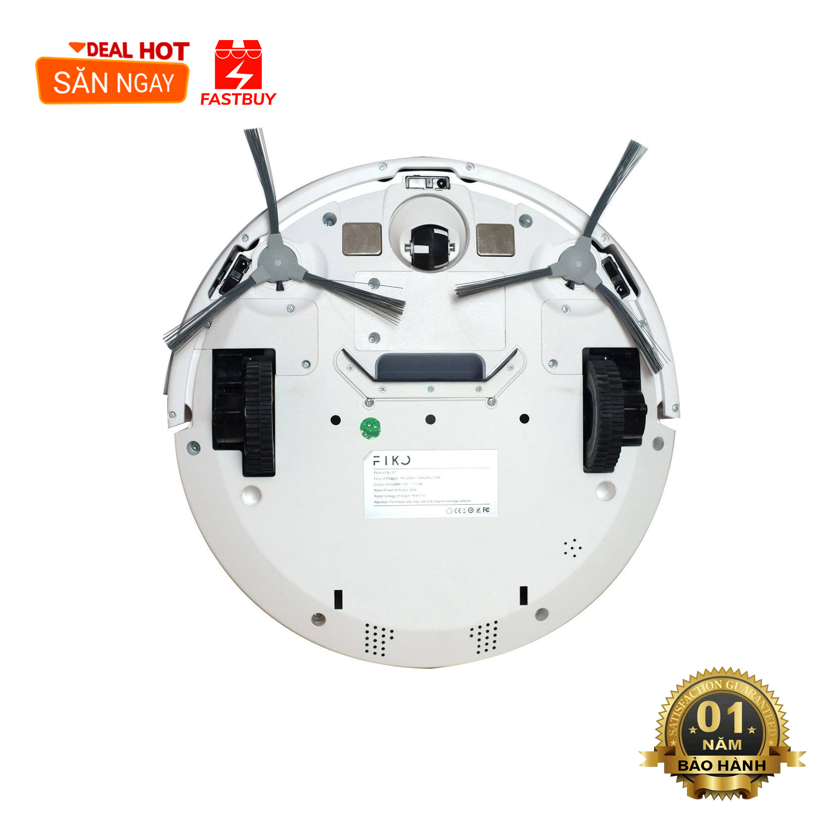 Robot hút bụi lau nhà FIKO F1 sạc tự động, bảo hành 12 tháng