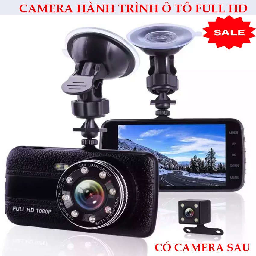 Camera Hành Trình Ô tô X10R FullHD 1080 Có Cam trước và cam lùi tiện dụng, Màn hình 4.0 inch, Sử Dụng Tiếng Việt, GÓC QUAY 170° , Có đèn Flash, tích hợp đèn chiếu sáng quan sát ban đêm, Bảo Hành 12 Tháng
