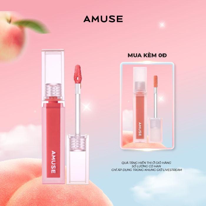 Son tint bóng amuse dew tint thuần chay