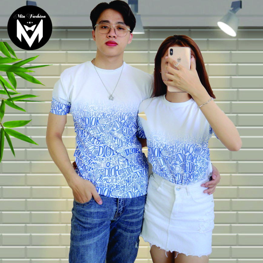 Áo thun nam cổ tròn giá rẻ họa tiếc DIORR xanh da trời  đẹp vải co dãn màu trắng đen in bằng tia uv cao cấp, form chuẩn full size.