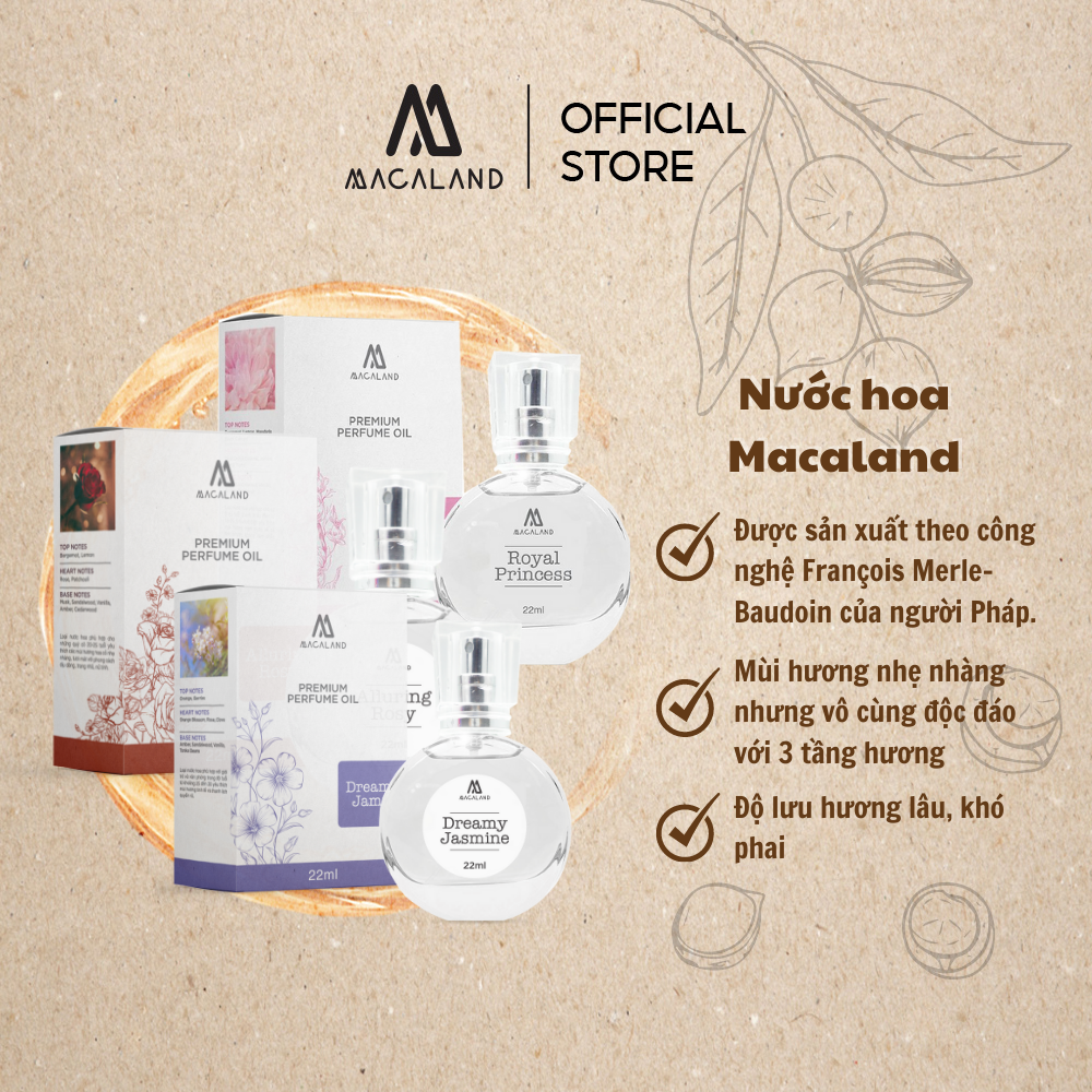Nước hoa nữ hương thơm quyến rũ 22ml MACALAND