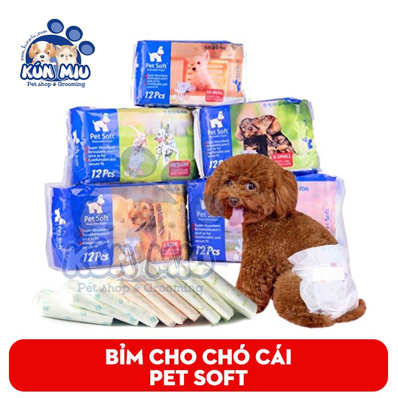 [Hoàn Tiền 10%] Bỉm vệ sinh cho chó 2 - 4 kg Pet Soft - 1 chiếc
