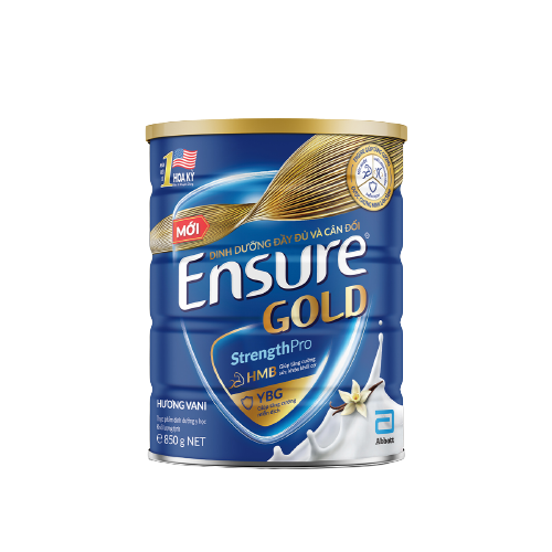 Sữa bột ensure gold hmb 850g hương vani date 2025