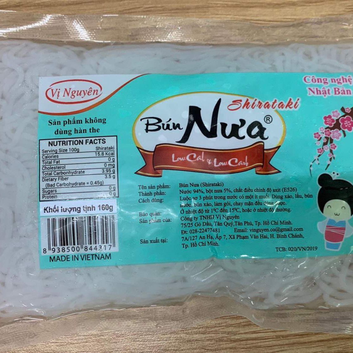 BÚN NƯA VỊ NGUYÊN ăn kiêng Keto/Das/Lowcarb, người tiểu đường 160gram - Gói nhỏ tiện sử dụng 16k/1 gói