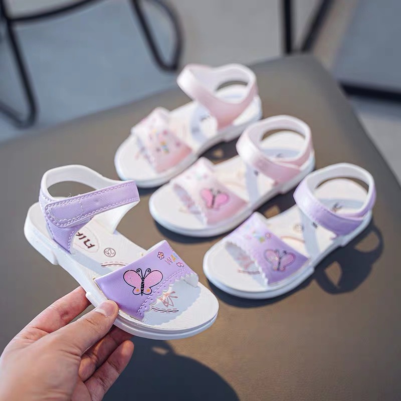 DÉP SANDAL ĐI HỌC HÌNH CÔ GÁI- quai hậu HỌA TIẾT  XẮN CHO BÉ GÁI 3-18 TUỔI SIZE 25-34 MÃ S10
